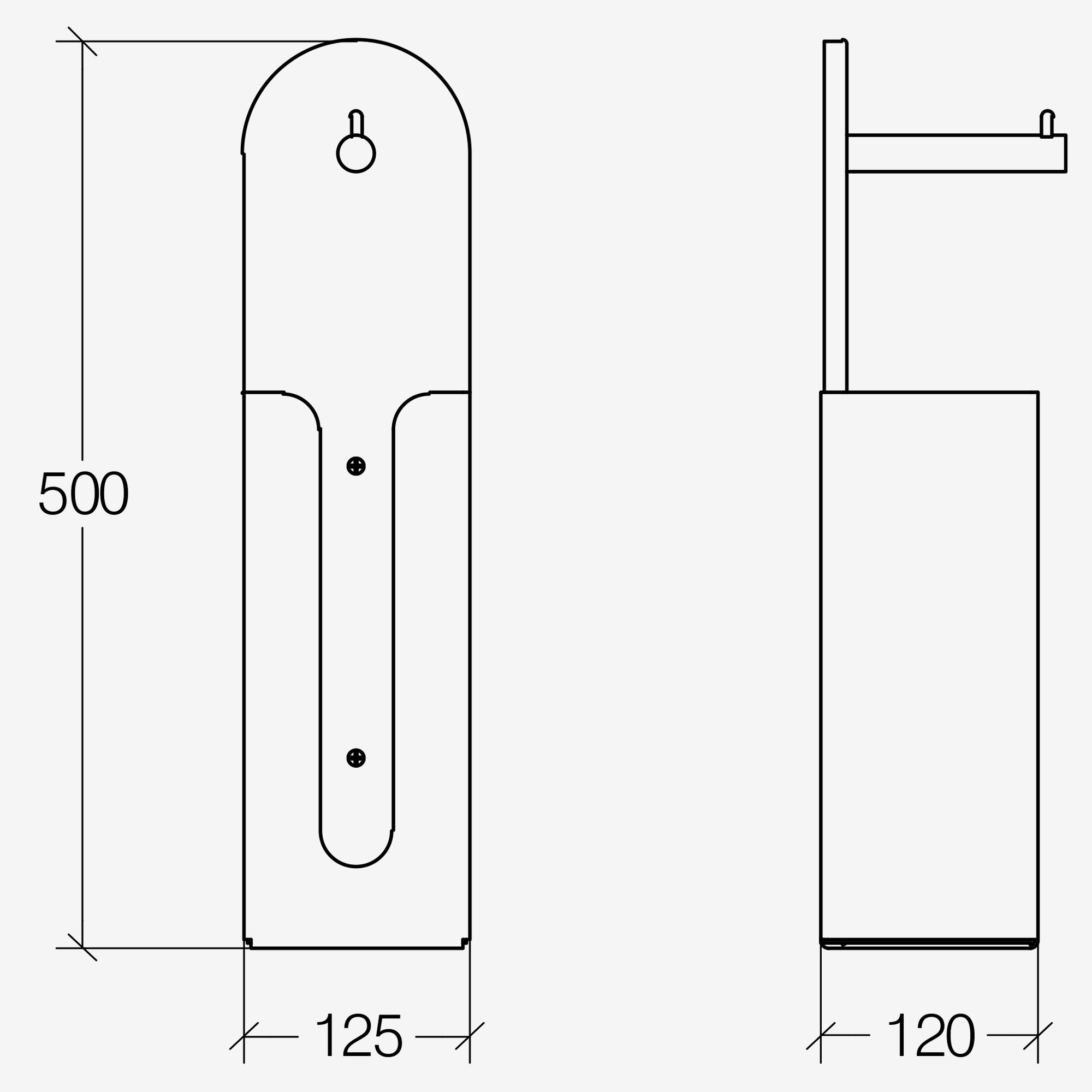 Lineabeta - Portarotolo con riserva in mattstone nero opaco
