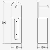 Lineabeta - Portarotolo con riserva in mattstone verde salvia opaco