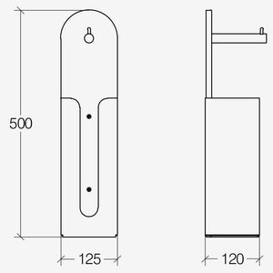 Lineabeta - Portarotolo con riserva in mattstone blu opaco