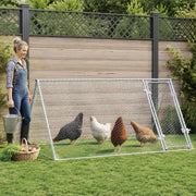Chicken Cage, Silver, 200x105x91 Cm, Galvanized Steel