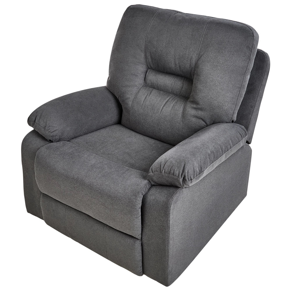 Sedia reclinabile grigio scuro Push-Back Schienale e poggiapiedi regolabili manualmente