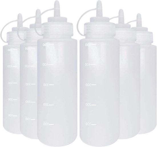 Fusti di 500 ml 16oz con cerniera - 6 pezzi, riciclabili e impermeabili.