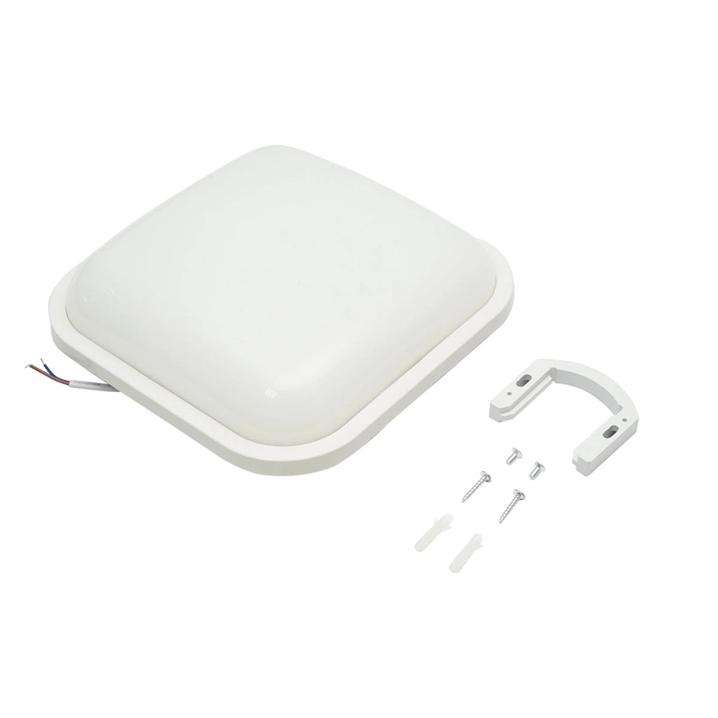 Plafoniera LED 20W, 220V 6500K, 220x220x65mm luce fredda illuminazione interno/esterno