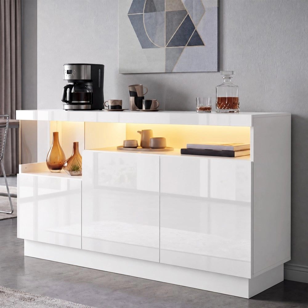 Credenza moderna ¨C Minimal ¨C Materiale truciolato, con illuminazione LED