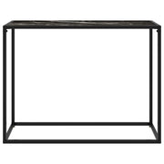 Tavolo Consolle Nero 100x35x75 cm in Vetro Temperato 322814