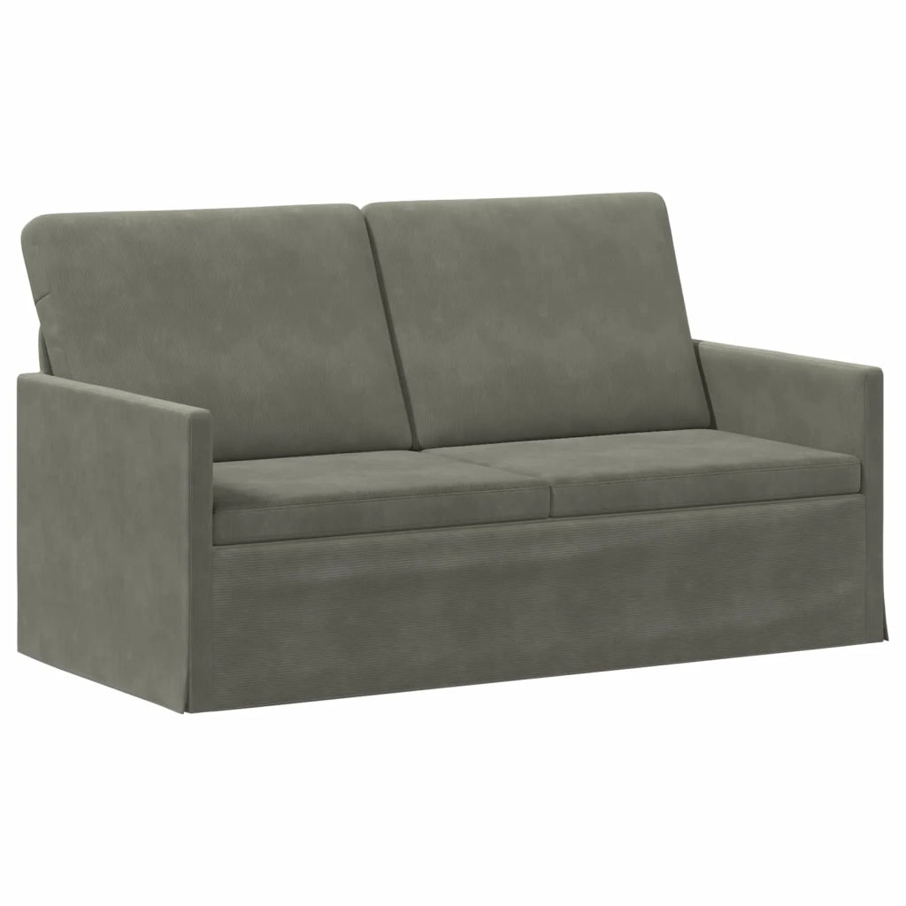 Set di divani 2 pcs Grigio Chiaro Tessuto in Cords 3433248