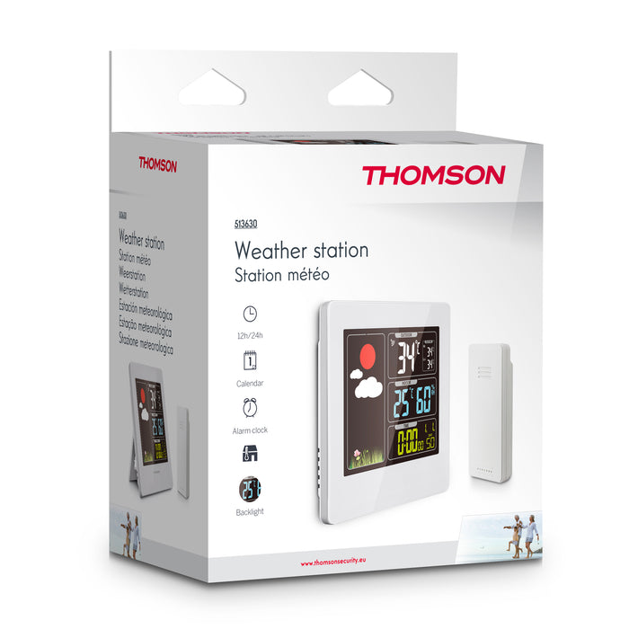 Thomson Stazione meteorologica wireless a colori retroilluminata con sonda esterna