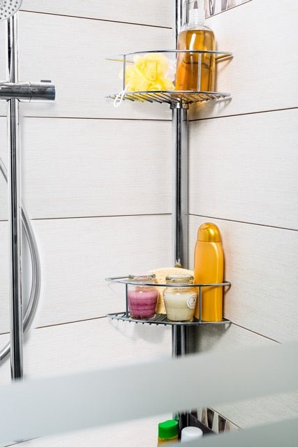 RIPIANO PER DOCCIA APPENDIBILE ANGOLARE A PRESSIONE