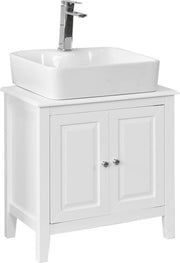 Cassa d'acqua moderna - Bidet con 2 porte e 2 pannelli - Costruzione in MDF - Ideale per l'organizzazione - Dimensioni 60 cm x 62 cm x 30 cm - Bianco