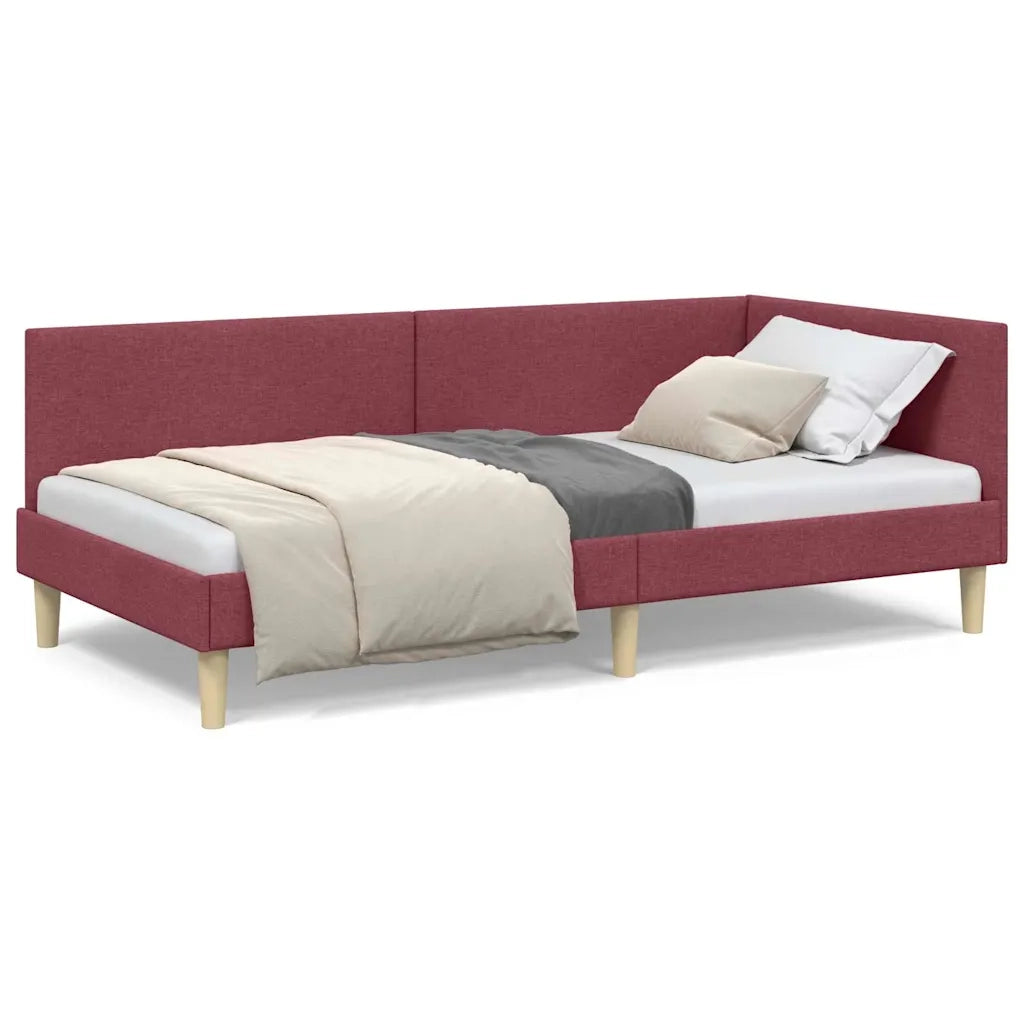vidaXL Cornice del letto ad angolo Altro Rosso vino 80 x 200 cm