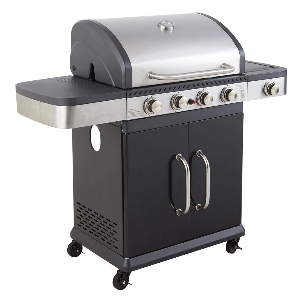 Barbecue a gas FIDGI 4 con termometro - 4 bruciatori + fornello da 14,5kW