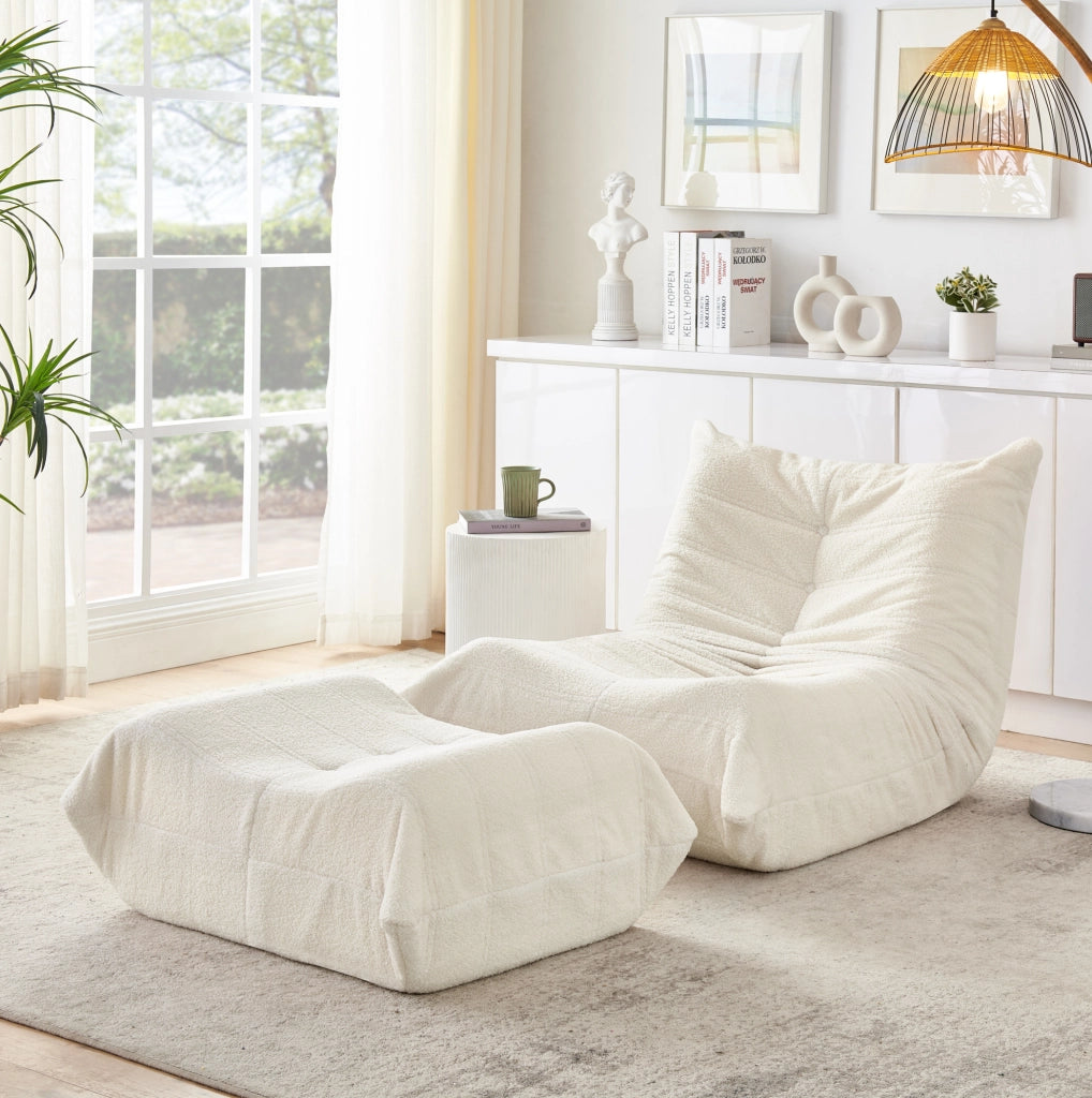 Poltrona sacco 112x105x59 cm per relax grigio scuro