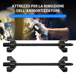 Attrezzi per Montaggio e Smontaggio Ammortizzatori per Auto Moto 38 cm in Acciaio Nero