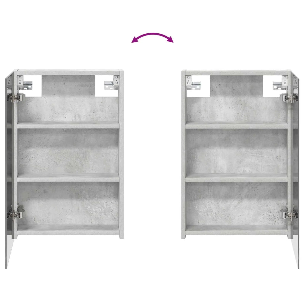 Mobiletto per specchio da bagno con lo scaffale Grigio cemento