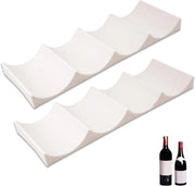 Organizzatore per bottiglie - 2 pezzi, supporto universale per contenitori - stivabile, organizzatore per la cucina con funzionalità per la sala da pranzo - bianco.