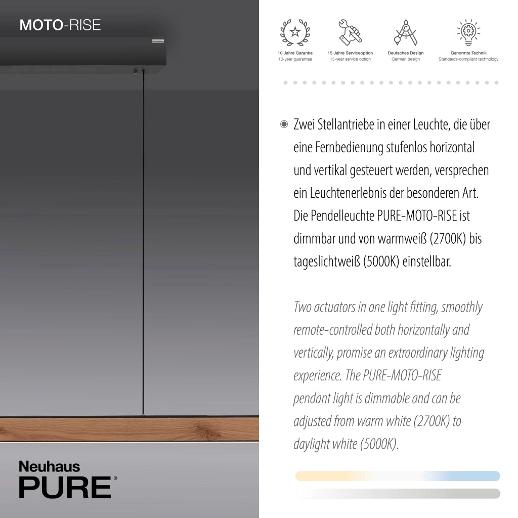 Lampada sospensione regolabile LED 13W MOTO-RISE Paul Neuhaus
