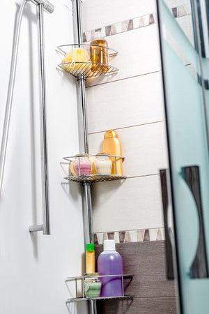 RIPIANO PER DOCCIA APPENDIBILE ANGOLARE A PRESSIONE