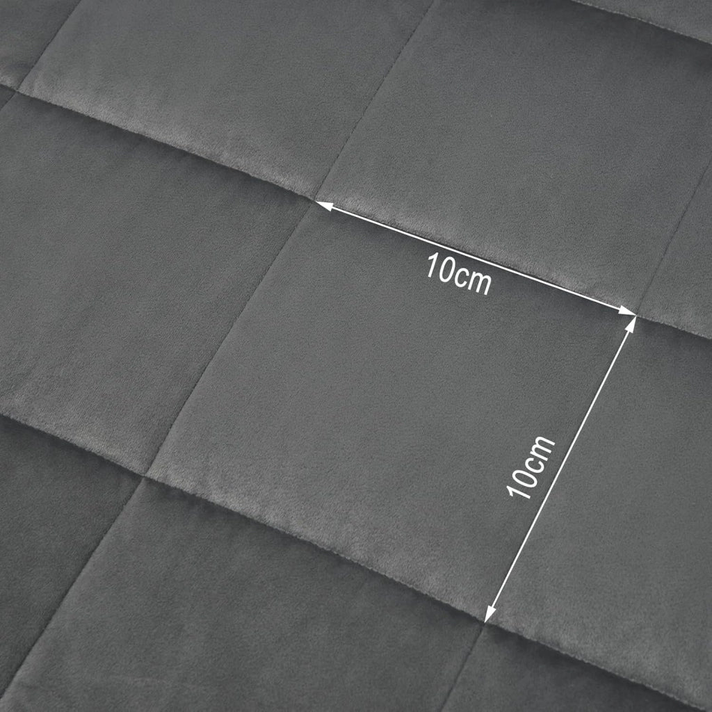 Coperta Ponderata per Adulti, coperta pesante in microfibra, coperta terapeutica rilassante con Perle di Vetro, migliora il sonno, 200x230 cm, 7kg, Grigia