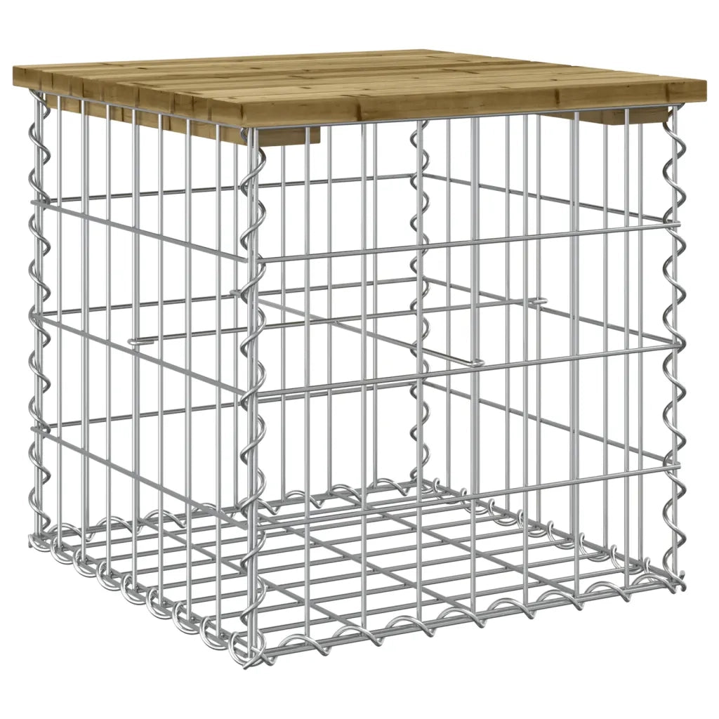 Panca da Giardino Design Gabbione 43x44x42 cm Pino Impregnatocod mxl 127221