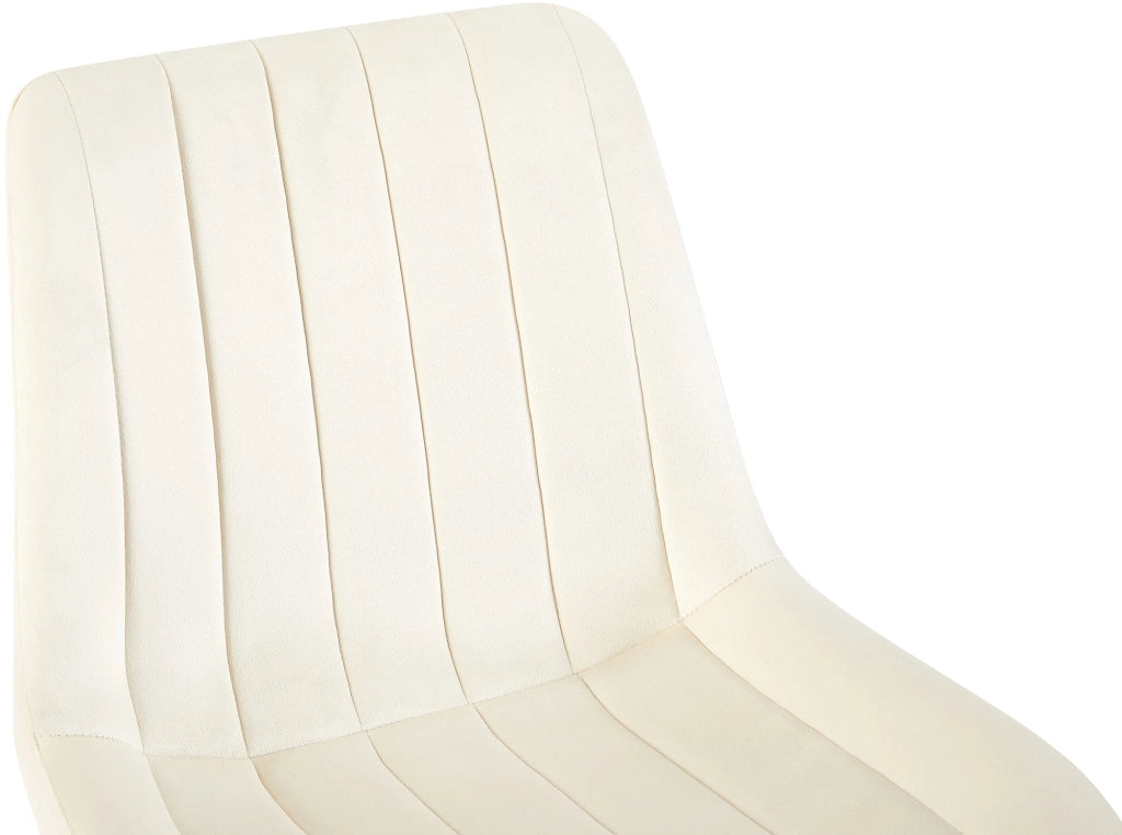 Sedia Rahden in velluto crema