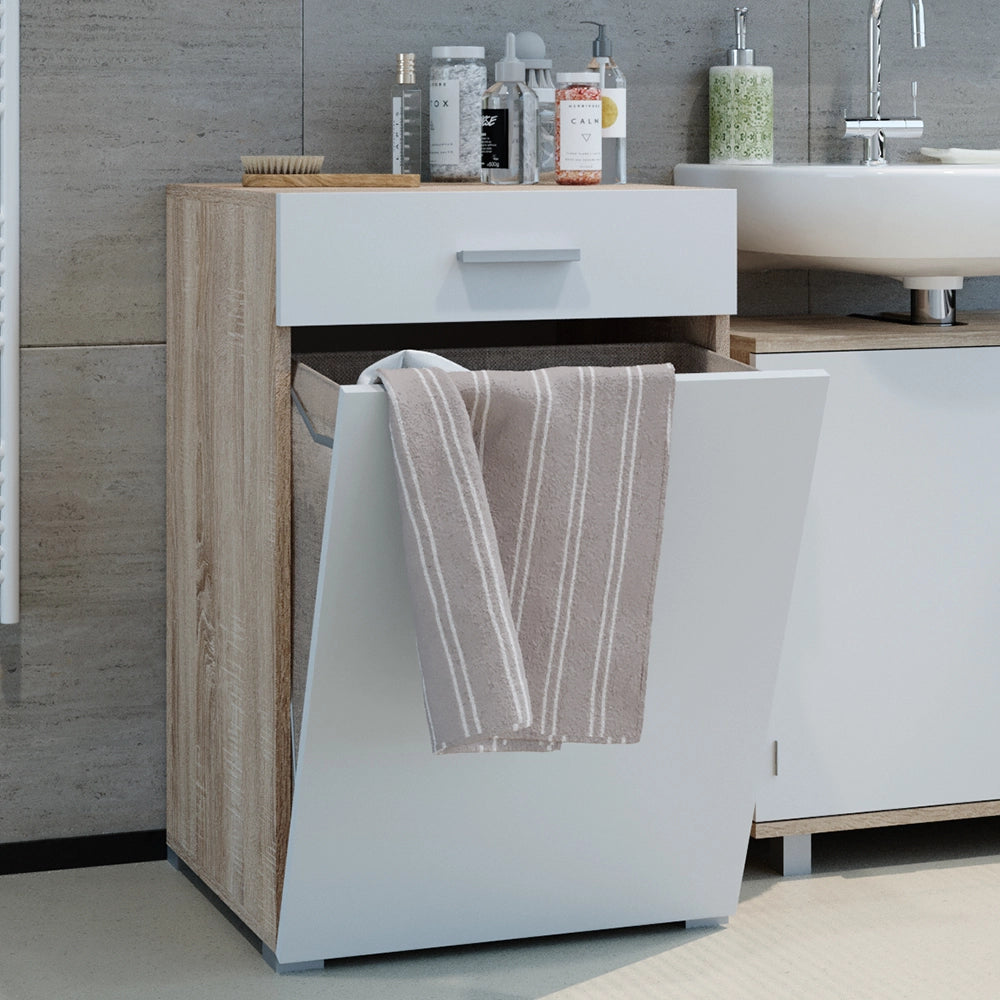 Vicco Armadietto da bagno con portabiancheria Sonoma 50 x 78.5 cm