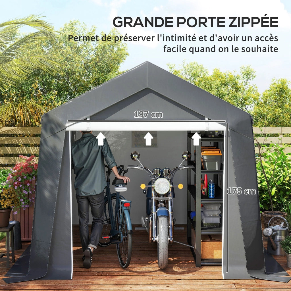 Tenda da Giardino 3x3m ¨C Zephmum ¨C Grigio Acciaio Galvanizzato