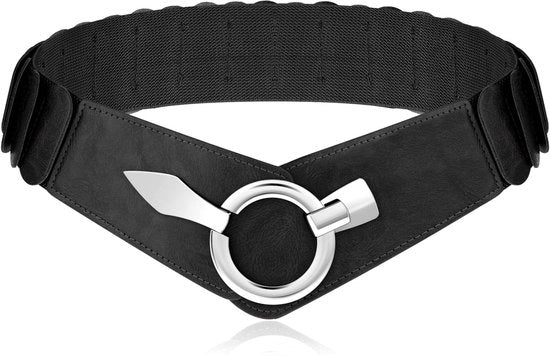 Cinturino elastico ampio stile - cinturino adattabile - pelle PU - adatto per M/L - multifunzionale - 6,1 cm di larghezza