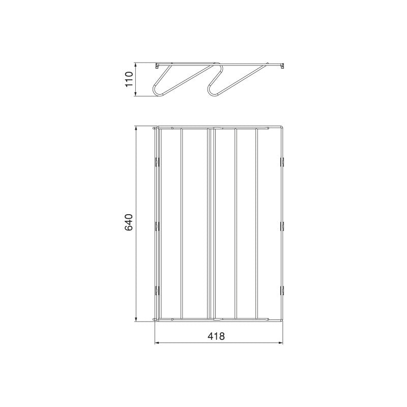 Emuca Cassetto in filo metallico per armadi e cabine armadio Quartz, 740mm (M90), Acciaio, Titanio