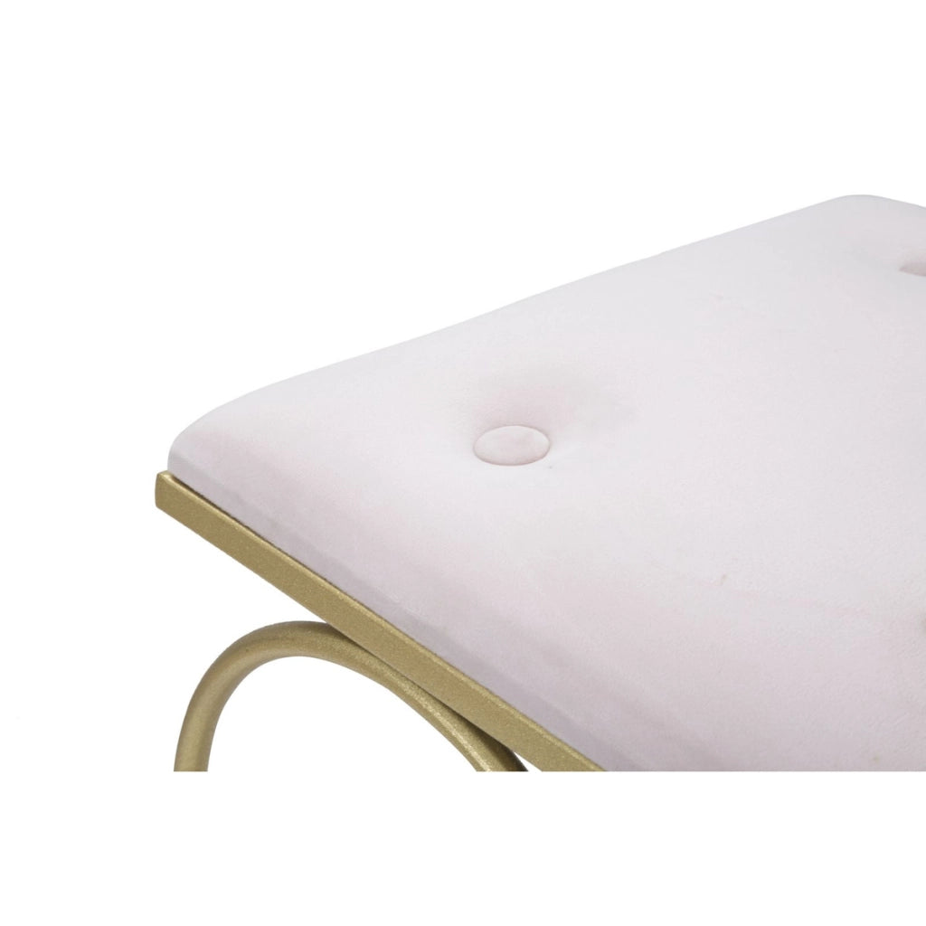 Sgabello Basso Cuore 16, Oro, Metallo, 50x37,5x51,5 cm