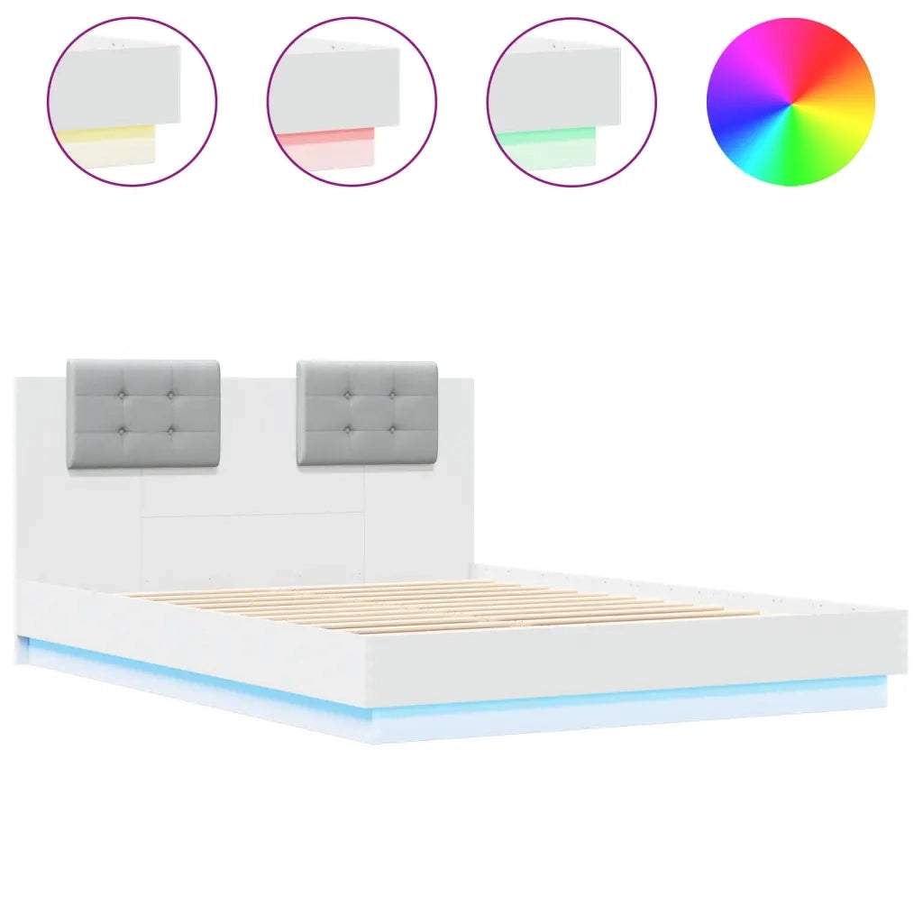Giroletto con LED senza Materasso Bianco 120x200 cm 3210017
