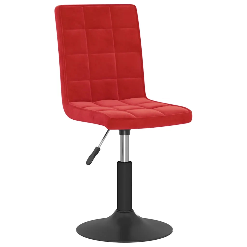 Sedie da Pranzo Girevoli 6 pz Rosso Vino in Velluto 3089306