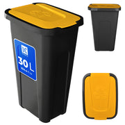 Cestino per rifiuti KADAX da 30 litri, contenitore per la raccolta differenziata con coperchio.