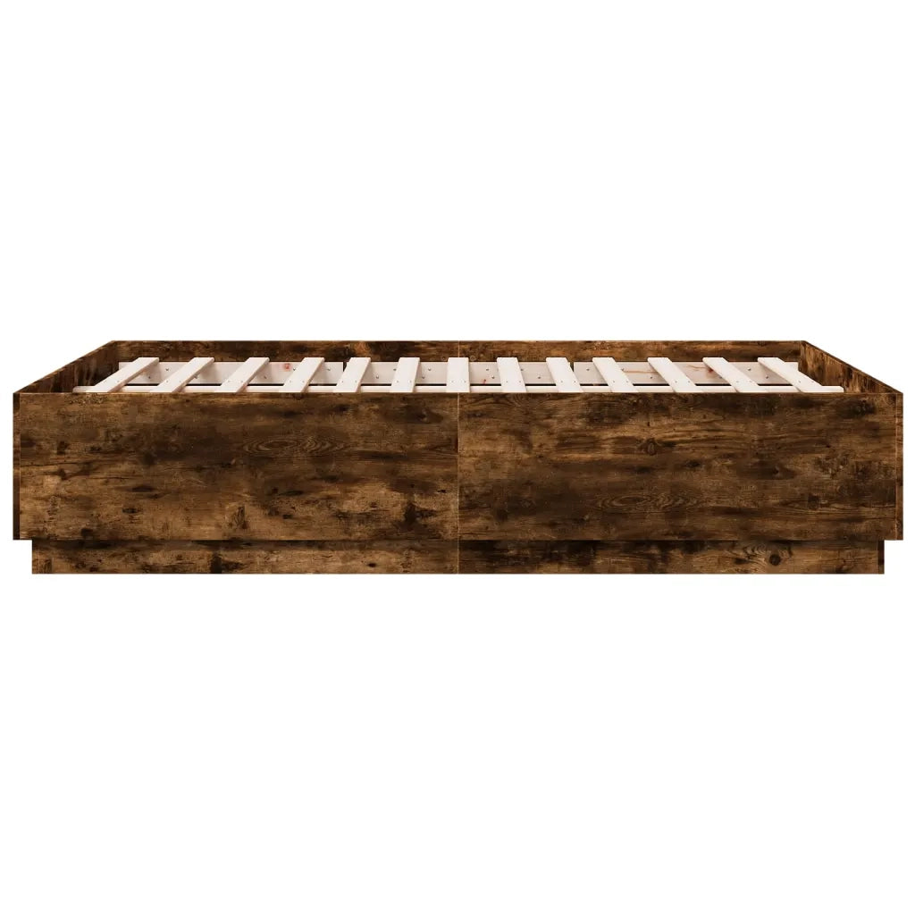 Giroletto con Luci LED Rovere Fumo 120x190 cm Legno Multistrato 3209657