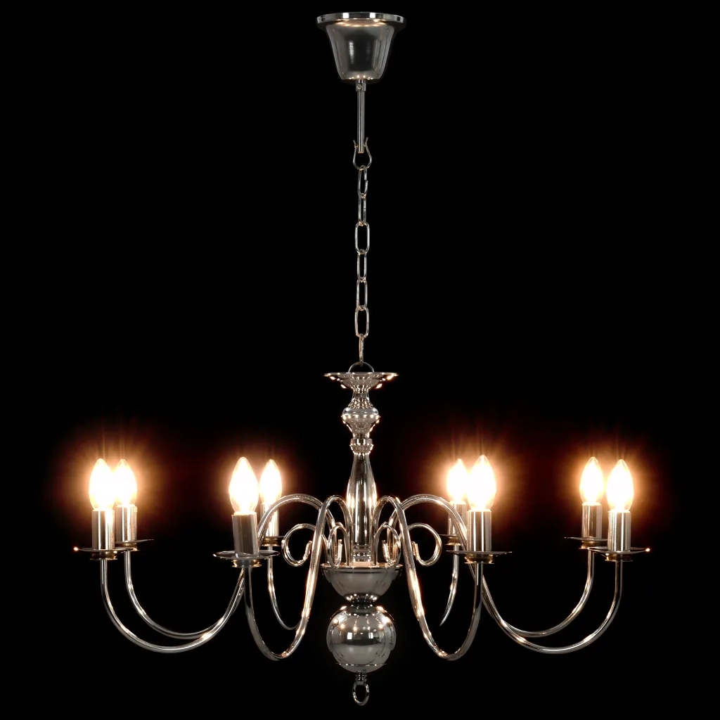 Lampadario Argento con 8 Lampadine E14 CFW5397304