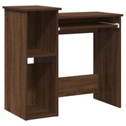 Scrivania | Tavolo da Ufficio Mensole Rovere Marrone 84x40x78 cm Legno Multistrato