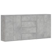 Credenze 3 pz | Madia | Buffet da pranzo | Armadio da pranzo Grigio Cemento 60x31x84 cm in Legno Multistrato