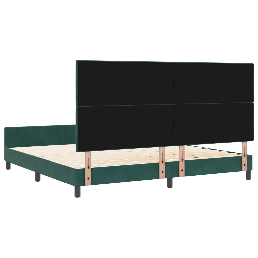 Letto Verde Scuro 200x200 cm Velluto