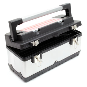 Valigetta porta attrezzi acciaio inox e plastica Cassetta portautensili con maniglia