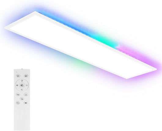 ZMH Lampada da soffitto plafoniera LED dimmerabile pannello lungo RGB per soggiorno officina corridoio