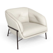 Poltrona moderna in pelle ROYAL 2337, Poltrona ergonomica ed elegante per Interni contemporanei-Divani