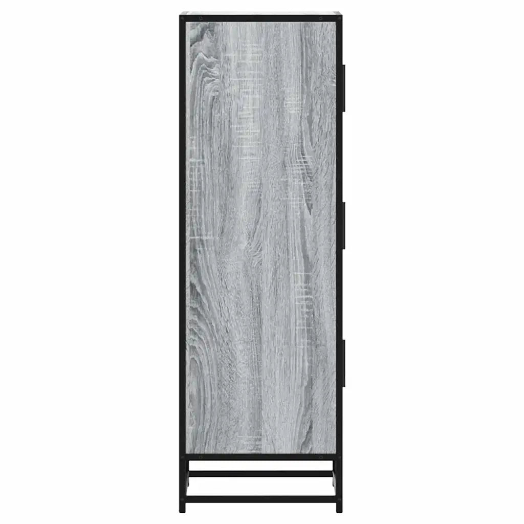 Credenza Grigio Sonoma Legno Multistrato Metallo 849067