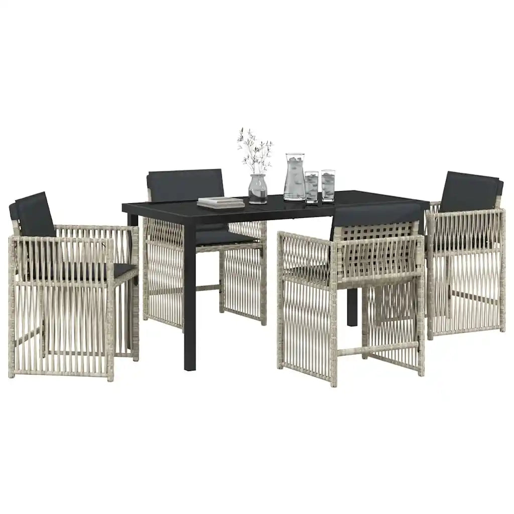 Set da Pranzo per Giardino 5 pcs Grigio chiaro 3380666