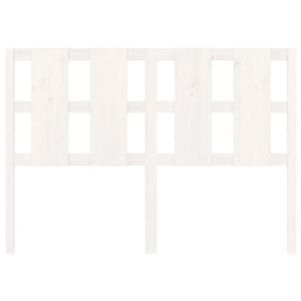 Testiera per Letto Bianca 125,5x4x100 cm Legno Massello di Pino