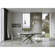 Tavolo allungabile 160/420x90 cm Volantis Premium telaio Multicolore 4/A - Cemento