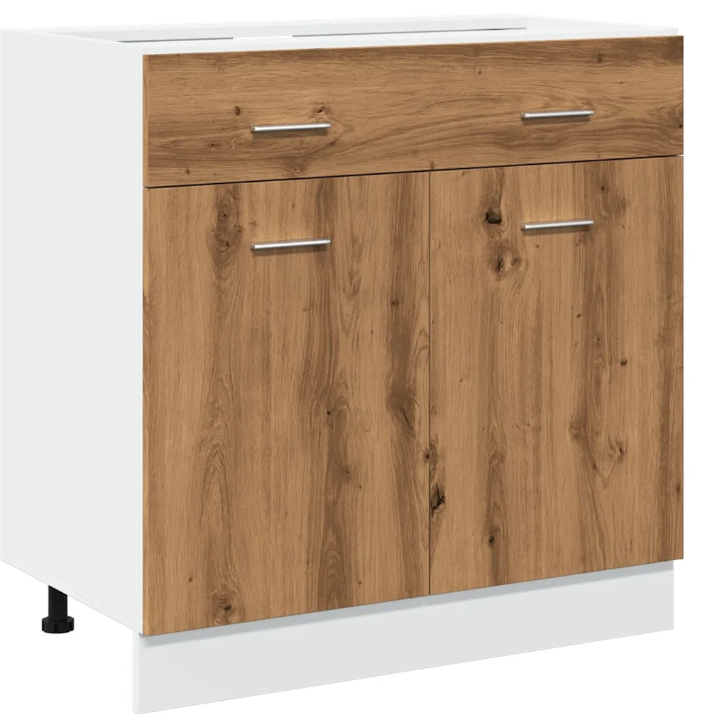 Cassettiera Â“LyonÂ” Rovere Artigianale 80x46x81,5 cm