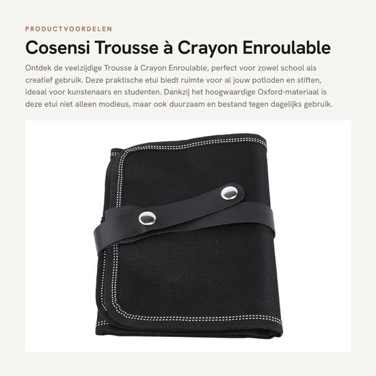 Tas per matite 48 tasche - Materiale Oxford - Duraturo - Resistentente al fango - Stile moderno - Facile da trasportare