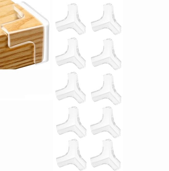 8 pezzi protezione angolare per bambini a forma di T in PVC autoadesivo con colla protezione bordi tavolo protezione angolare bordi stoviglie protezione per vari mobili (4 colori a scelta)