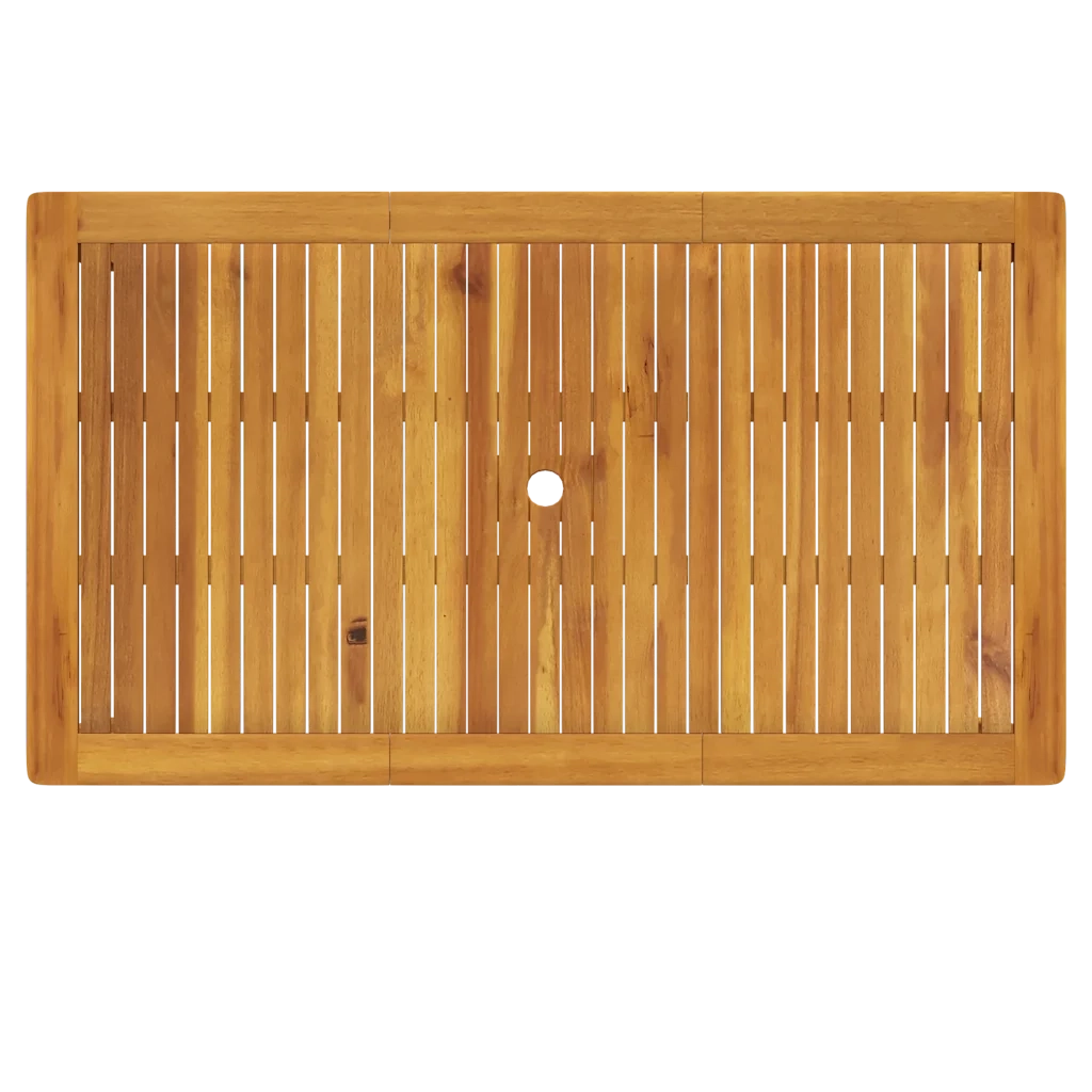Tavolo da Giardino 140x80x74 cm in Legno Massello di Acacia