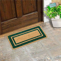 Zerbino Cocco Naturale Esterno Porta Entrata Retro Antiscivolo Raschiafango 40X80 Cm Verde