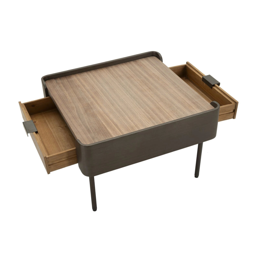 Tavolino VKH518, Marrone, Legno, 60x60x41 cm